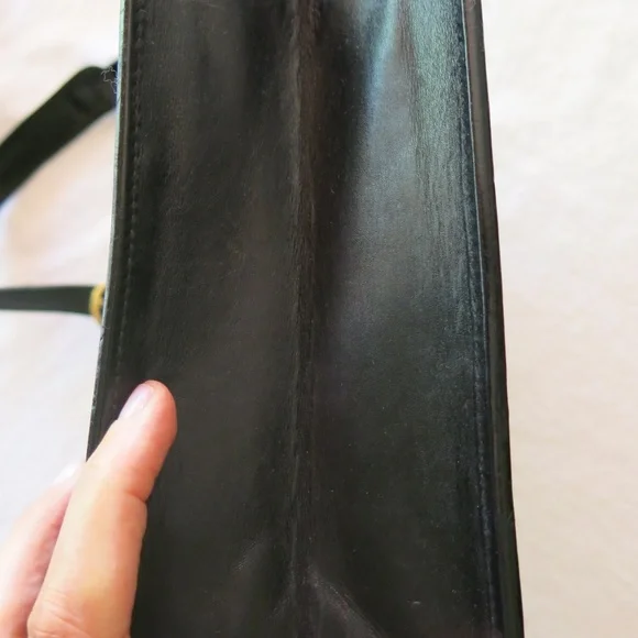 Mark Cross Leather Uptown Black Crossbody Shoulder Bag
